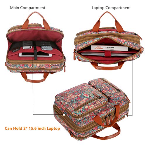 Baosha Convertible Backpack Briefcase 15.6 Inch Laptop Bag Case Outdoor Travel Backpack Hiking Rucksack for Women BC-04 (HS) - Image 3