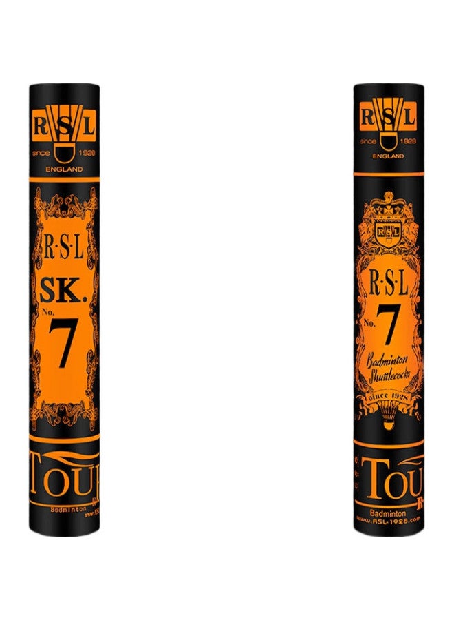 RSL Yashilong Rsl Badminton Shuttlecocks, 12 Per Tube, Durable, Stable Flight, For Competition And Training, Sk.7 Size, 1 Tube - Image 1
