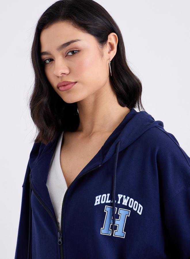 Styli Oversized Longline Zip Through Hoodie - Image 3