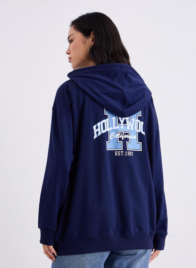 Styli Oversized Longline Zip Through Hoodie - Image 4