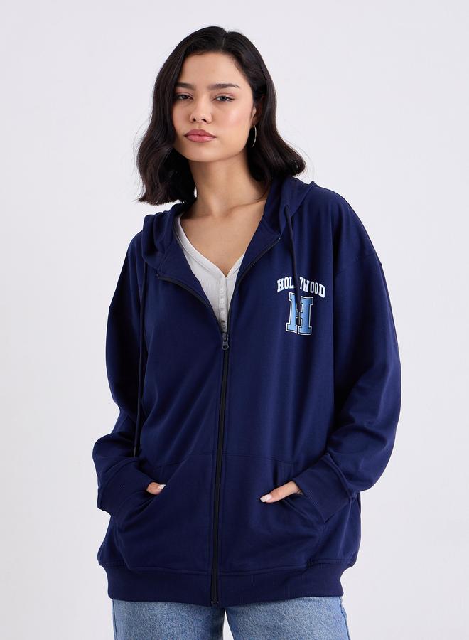 Styli Oversized Longline Zip Through Hoodie - Image 1