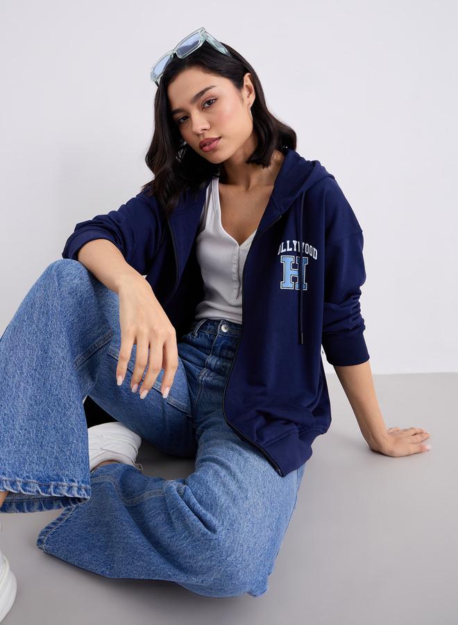 Styli Oversized Longline Zip Through Hoodie - Image 5