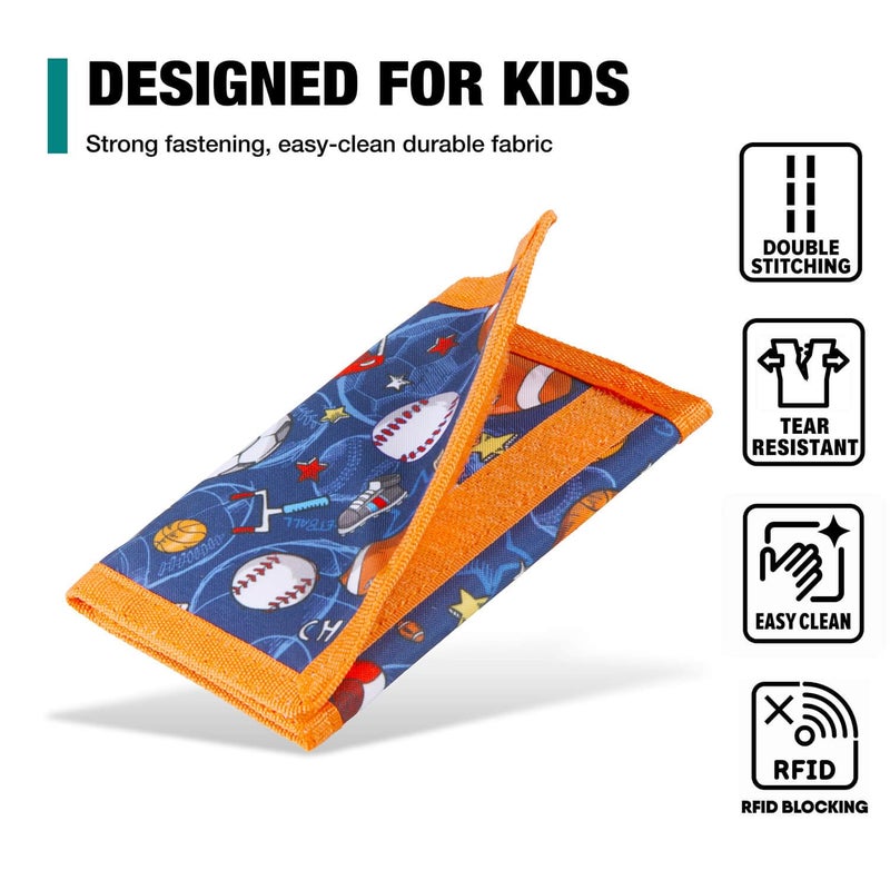 Lamumu Kids Wallet for Boys Ages 4-12, Sports Balls Boys Wallet, Toddler Wallets with Coin Pocket, Novelty Christmas & Birthday Gift - Image 4