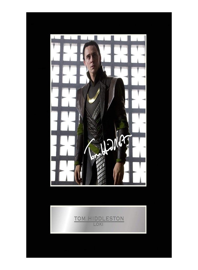 iconic pics Tom Hiddleston as Loki Signed Mounted Photo Display ThorTH Autographed Gift Picture Print - Image 1
