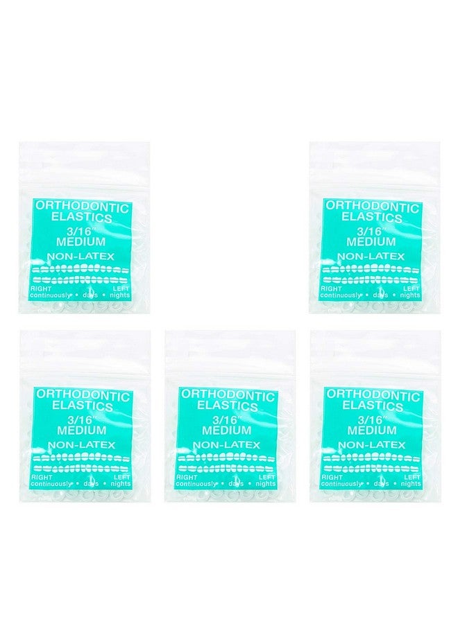 JMU أشرطة مطاطية تقويمية مقاس 3/16 بوصة متوسطة الوزن 4.5 أونصة عبوة من 500 شريط مطاطي داخل الفم شرائط مطاطية خالية من اللاتكس مصنوعة في الولايات المتحدة الأمريكية - Image 1