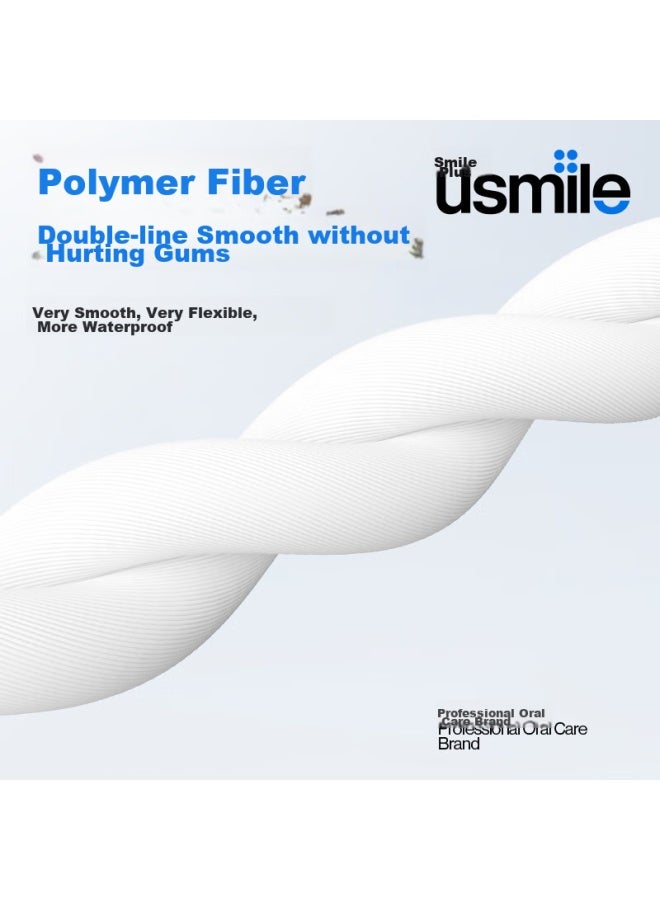 Usmile Fresh Dental Floss, 300 Pieces, Double-strand Floss, Family Pack - Image 3