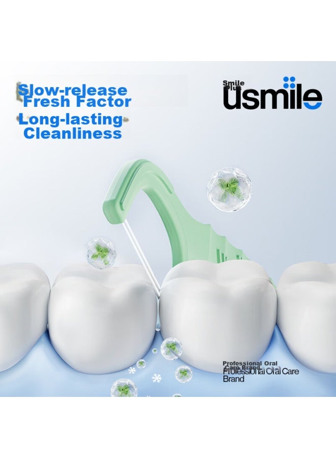 Usmile Fresh Dental Floss, 300 Pieces, Double-strand Floss, Family Pack - Image 2