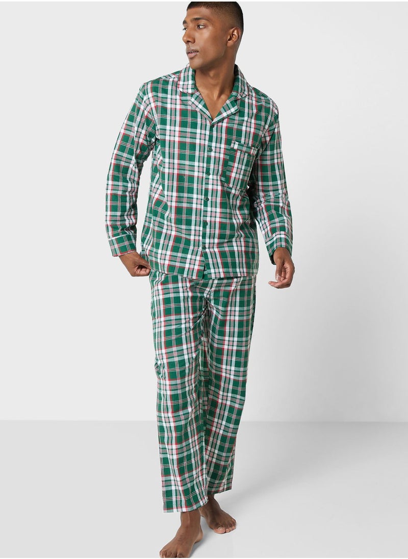 Robert Wood - Check Pyjama Set - Image 1