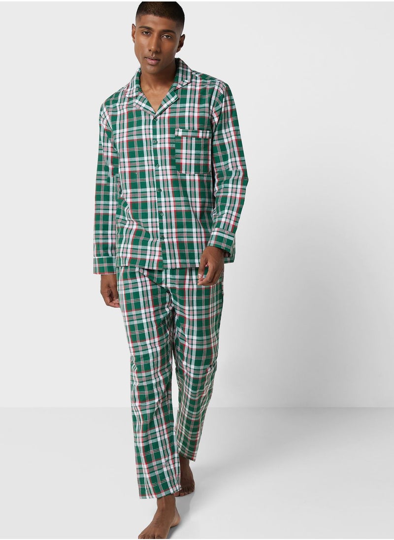 Robert Wood - Check Pyjama Set - Image 1