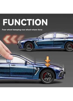 1/24 Alloy BMW M8 Supercar Model - Diecast Toy Car with Sound & Light, Pull Back, and Opening Doors | Collectible Alloy Metal Car for Boys & Girls - pzsku/ZA5B32ADEB92D945472FFZ/45/_/1732511047/cd6fe885-a3cb-4164-bcff-202849e7480f