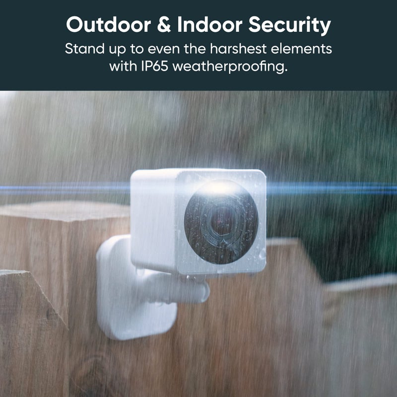 WYZE Cam OG Indoor/Outdoor 1080p Wi-Fi Smart Home Security Camera with Color Night Vision, Wired, Motion Detection, 2-Way Audio, Compatible with Alexa & Google, White (2-Pack), Free Expert Setup - Image 4