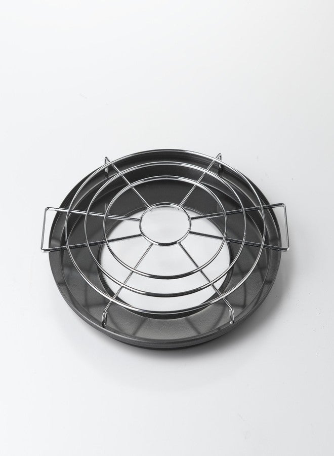 Nifty Solutions Nifty Pizza and Pie Baking Rack – Built-In Drip Pan, Multipurpose, Non-Stick Chrome Finish, Dishwasher Safe, Heavy-Duty Design, Bake Pies Evenly Every Time - Image 3