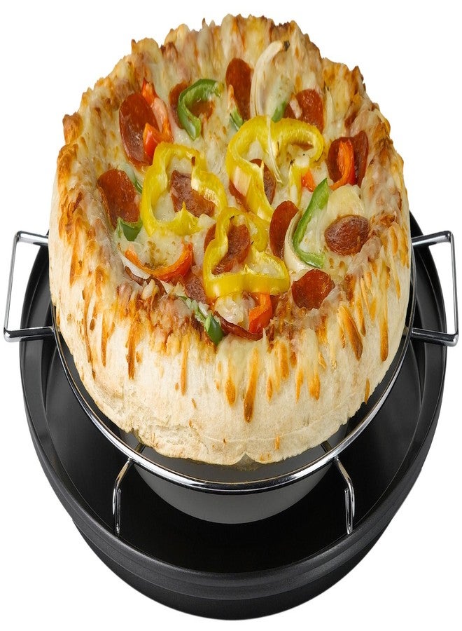 Nifty Solutions Nifty Pizza and Pie Baking Rack – Built-In Drip Pan, Multipurpose, Non-Stick Chrome Finish, Dishwasher Safe, Heavy-Duty Design, Bake Pies Evenly Every Time - Image 1