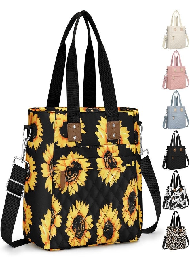 Capolo Insulated Lunch Box for Women & Men - Large Thermal Lunch Bag Women with Removable Shoulder Strap, Reusable Lunch Cooler Tote Bags Purse for Adults Work, Picnic, Hiking, Beach, Travel, LargeSunflower - Image 1