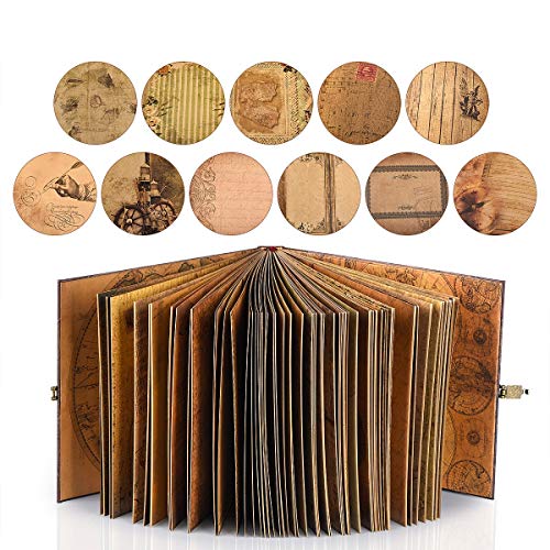 LINKEDWIN Our Adventure Book Travel Journal, Vintage Scrapbook, Scrapbooking Journal, Junk Journal, Retro Style Keepsake Journal for Travel, Retirement, Anniversary, Guestbook (Our Adventure Book) - Image 4