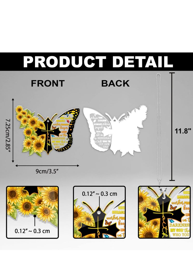 SYOSI bu tterfly Car Rearview Mirror Hanging Accessories, Keepsake  Ornament, bu tterfly hanging for Car, Hanging Charm Home Décor, Gift decoration  Tree Decorations  - Image 5