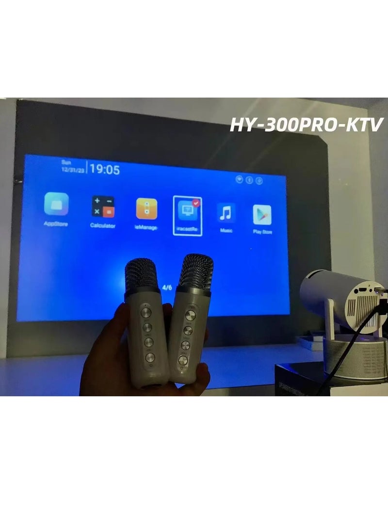 SU.YOSD Projector with 2 Wireless Microphones and Speaker 1080P/4K Portable Projector - Image 2