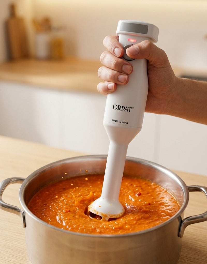 Orpat Express 250W Hand Blender for Blending, Churning, and Whisking (HHB-100E WOB) - White - Image 4