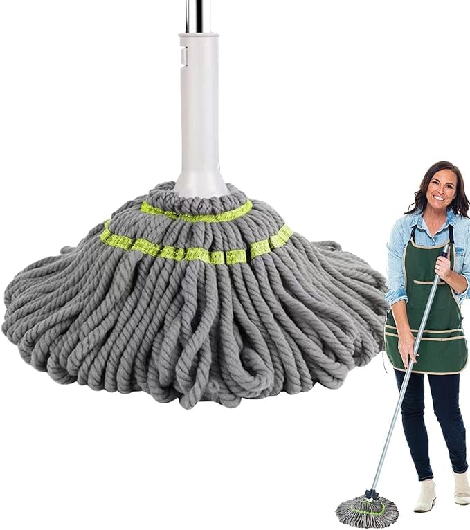 Suicune Self Wringing Twist Mop Wet Mop for Floor Cleaning with Long Handle Heavy Duty Floor Mop for Hardwood Vinyl Tile Marble Laminate Home Office Kitchen - Image 1