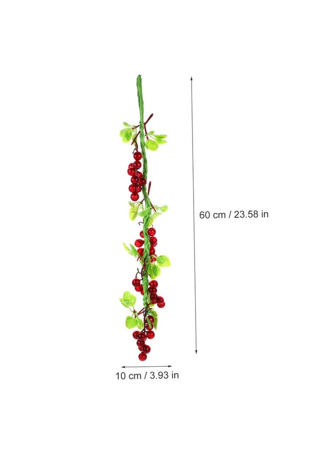 Amosfun Amosfun Decorations Garden Hanging Grape Fruit Decorate Wreath Home Ornament Fake Fruit Fake Fruit Plastic Peanut Grape Decoration Fake Grapes Potato Fake Bunch of Grapes Garlic  - Image 4