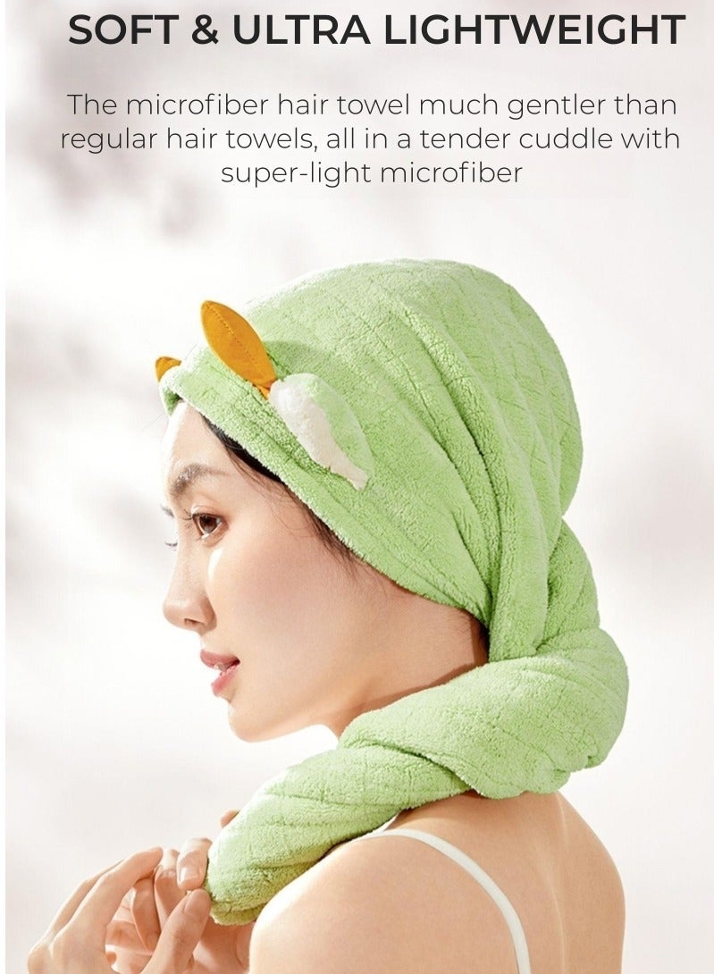 Be a better mom Hair Drying Towel, Microfiber Hair Towel Wrap for Women, Super Absorbent Fast Drying Hair Towel, Soft Hair Wrap Towels for Women Wet Hair, Curly, Longer, Thicker Hair Beige Color  - Image 4