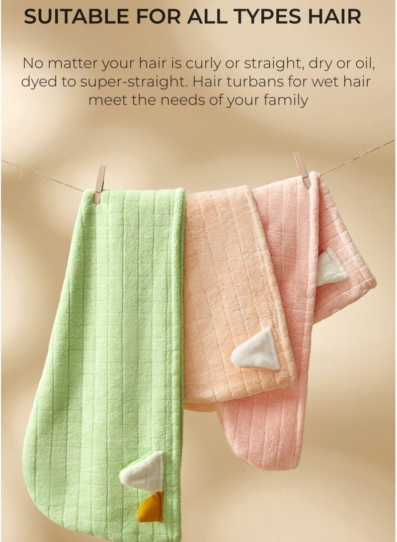 Be a better mom Hair Drying Towel, Microfiber Hair Towel Wrap for Women, Super Absorbent Fast Drying Hair Towel, Soft Hair Wrap Towels for Women Wet Hair, Curly, Longer, Thicker Hair Beige Color  - Image 5