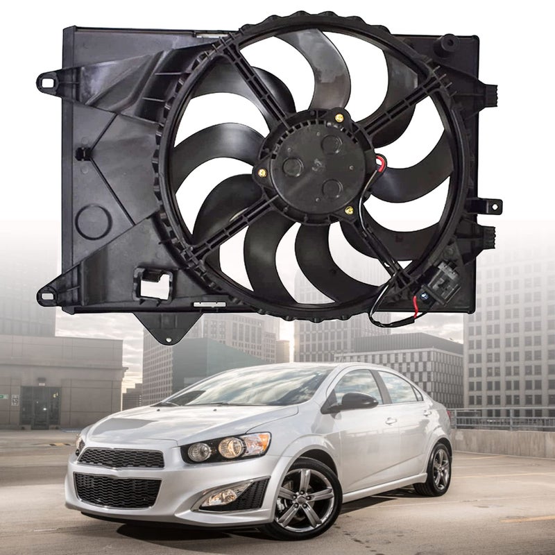 Radiator Cooling Fan Assembly Replacement for 20122018 Sonic 18L HatchbackSedan Three Pins GM3115244