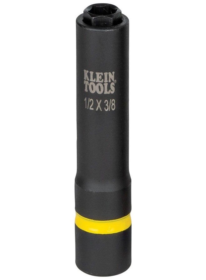 Klein Tools 66061 2-in-1 Deep Impact Socket, 6-Point 1/2-Inch and 3/8-Inch Hex Socket, use with Impact Wrenches BAT20-CW, BAT20-CW - Image 1