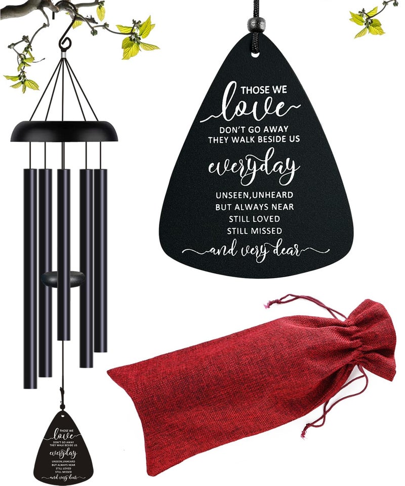JUST FOR WIND Sympathy Memorial Wind Chimes for Loss of Loved One Prime, Sympathy Gift Baskets Memorial Gifts for Loss of Mother Father, Grief Gifts Bereavement Funeral Gifts Windchimes in Memory of A Loved One - Image 1