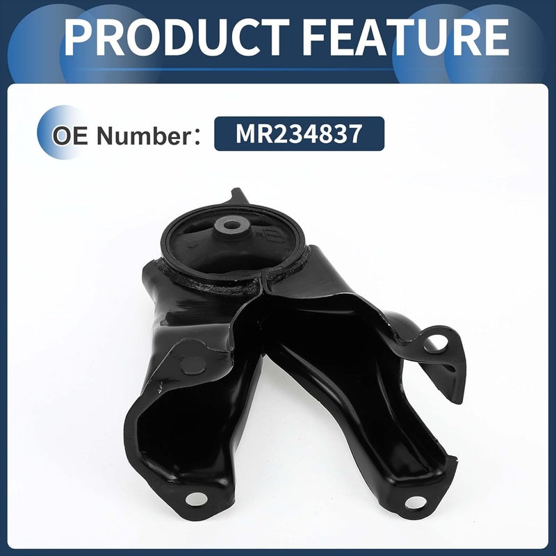 Engine Motor Mount, ENGINE MOUNTING No.MR234837 for Mitsubishi Galant 2009-2012 Black, 1 Pc - Image 5