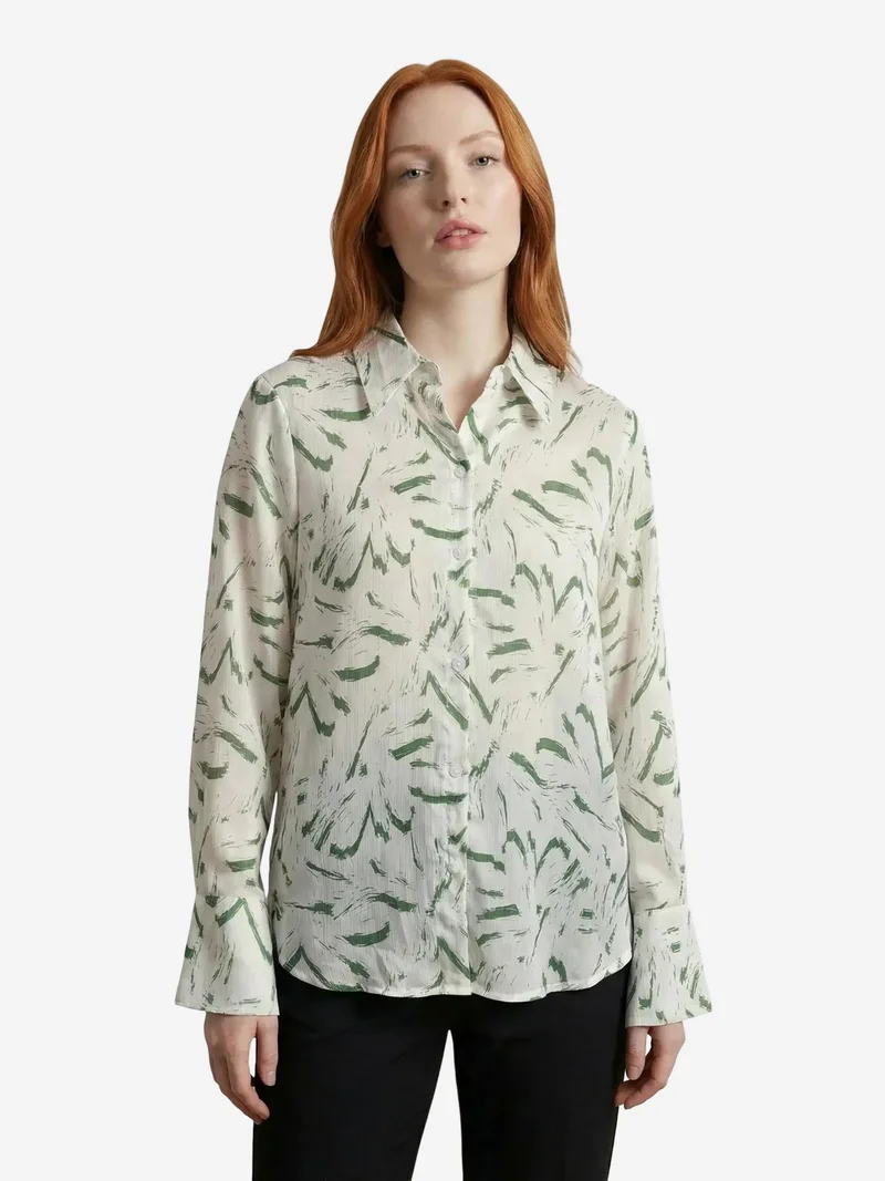ماي فاشن MY FASHION Abstract Print Button-Up Shirt