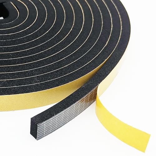Topiverse Weather Stripping Door Seal Strip, Strong Adhesive, Weatherproof, Reduce Noise, Gap Filler, Foam Insulation Tape for Doors and Windows (1/2 in x 1/4 in x 13 Ft) - Image 1