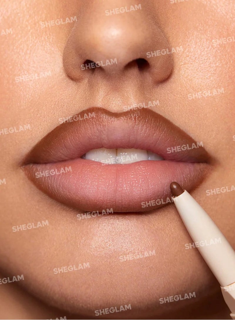 SHEGLAM Glam 101 Lipstick & Liner Duo Warm Nutmeg - Image 4
