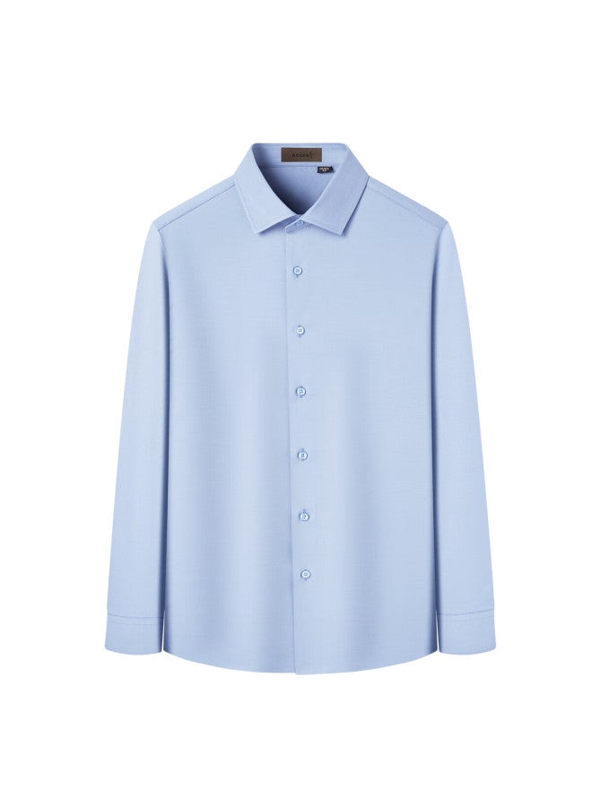 Judger [light Luxury Mulberry Silk] Men's Long Sleeve Shirt, All-season Style, Smooth Top, Solid Color, Business Casual Comfortable Shirt - Image 5