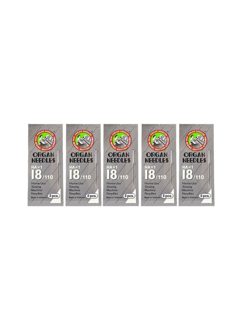 Organ 5 Set Household Sewing Machine Orginal Needles HA×1 110/18 - Image 1