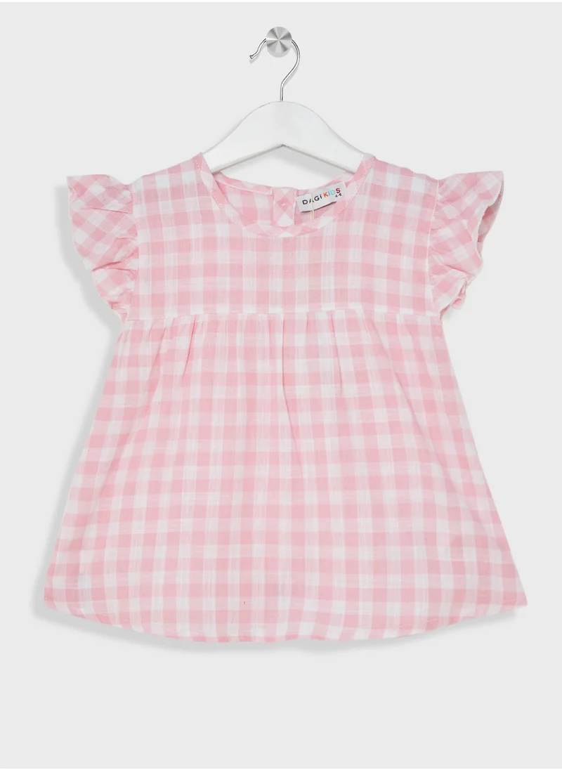 dagi Kids Checked Shorts Set