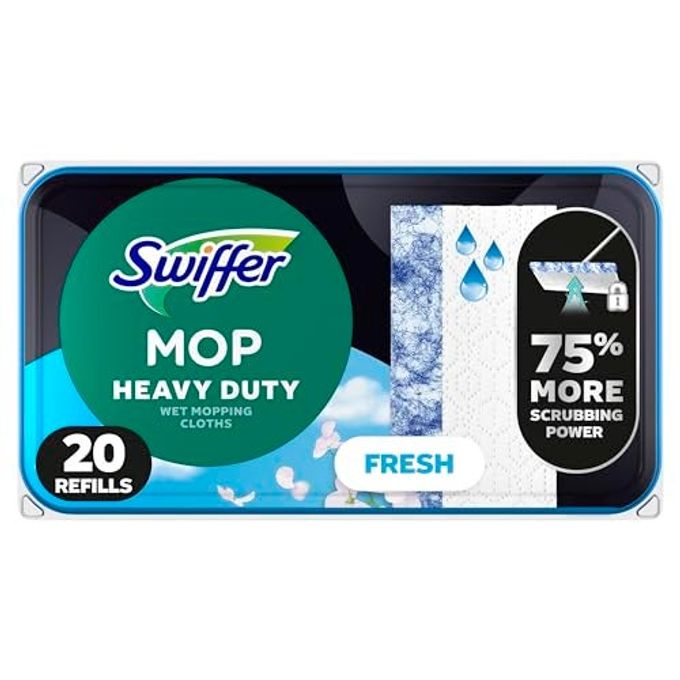 rayihni Sweep + Mop, Wet Pads Refill, Floor Cleaner, Cleaning Cloths, Heavy Duty, Fresh, 20Ct - Image 4