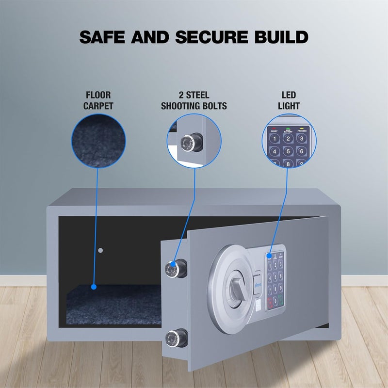 Ozone Ozone 264 Litres Digital Safe Locker for Home Office Digital Lock 1Way Unlocking Password Size 200H x 430W x 380D mm Weight 107kg 2Year Warranty  - Image 4