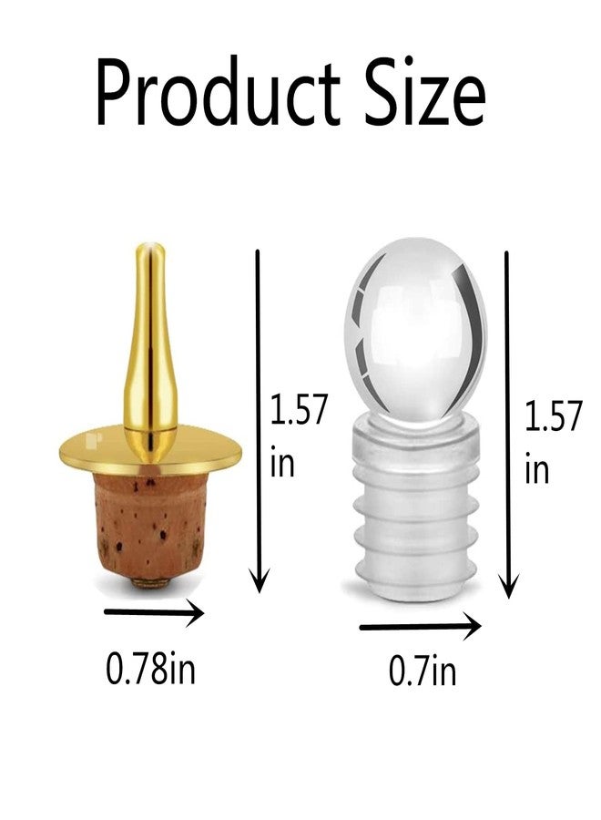 البرامج فوق السطحية أغطية دوارة، سدادات زجاجات زجاجية، قمع بلاستيكي لزجاجات المشروبات المرة (عبوة من 4 قطع) - Image 2