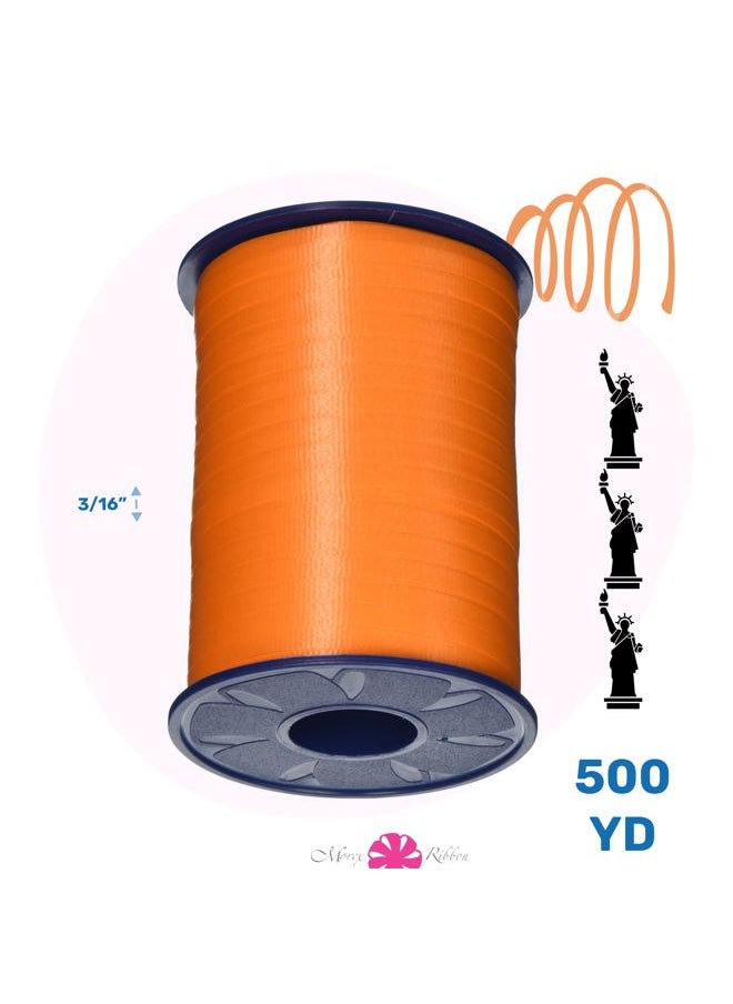 Morex Ribbon Poly Crimped Curling Ribbon, 3/16-Inch by 500-Yard, Orange, 500-Yard, 1-Pack  - Image 2