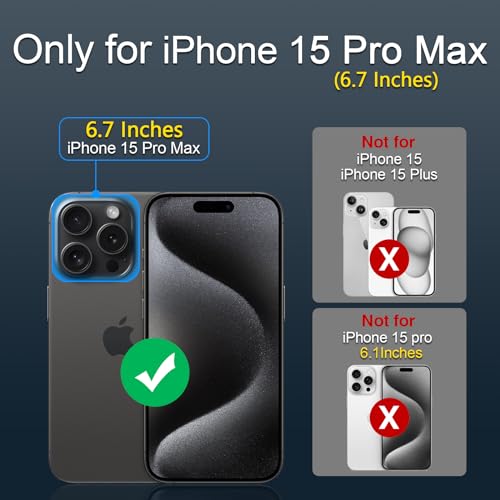 OATSBASF Minimalist Phone Case Compatible with iPhone 15 Pro Max 6.7", 360° Rotation Kickstand Aluminum Metal Frameless Design Bumper Z Case, Protective Shock Grade Shell, Black - Image 2