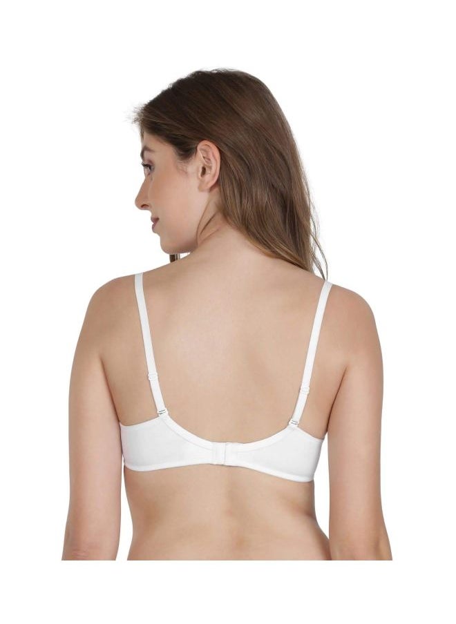 JOCKEY - Jockey FE23 Women Wire free Padded Super Combed Cotton Elastane Stretch Medium Coverage Multiway Styling T Shirt Bra with Detachable Straps - Image 1