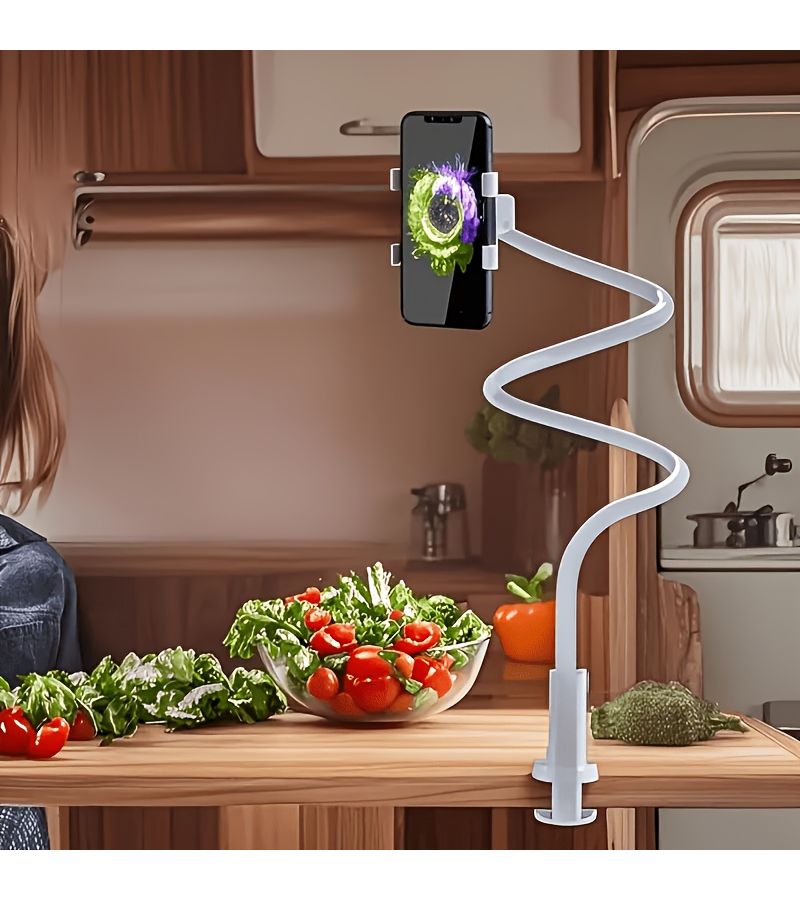 Upgraded Bright Black 360 Degree Spiral Base Rotating Phone Stand - Image 5