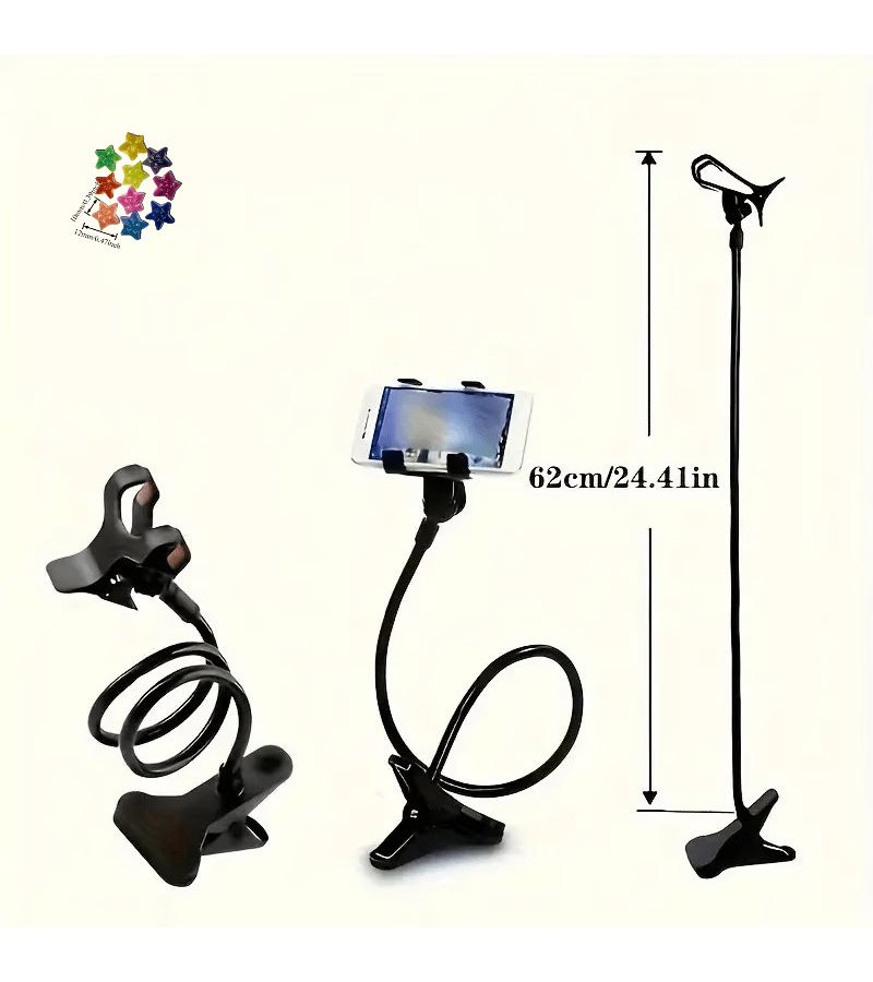Upgraded Bright Black 360 Degree Spiral Base Rotating Phone Stand - Image 3