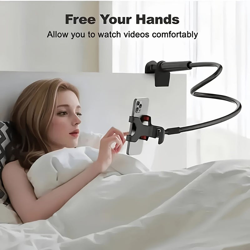 Upgraded Bright Black 360 Degree Spiral Base Rotating Phone Stand - Image 1