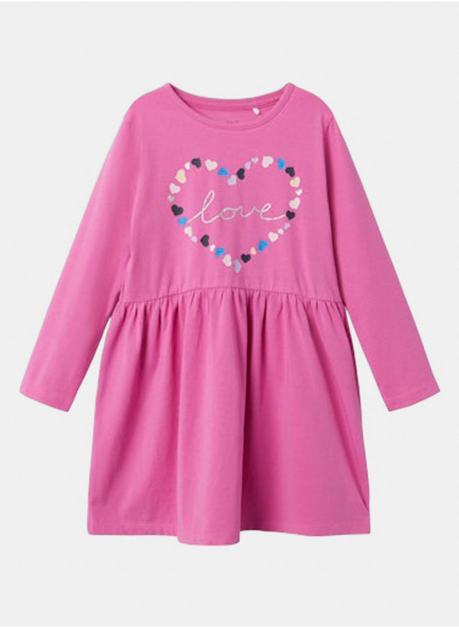 NAME IT name it Girls Ladya Longsleeve Dress  - Image 1