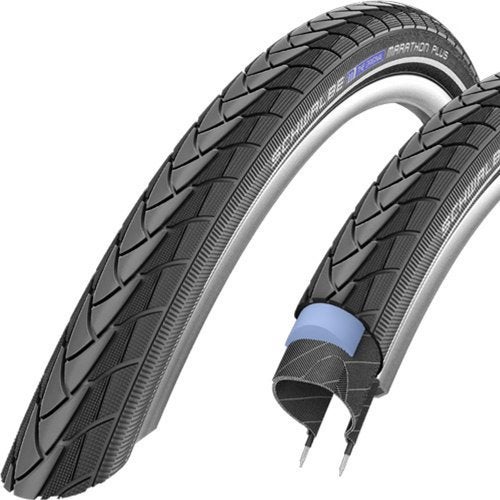 Schwalbe Marathon Plus HS 440 Road Bike Tire (700x25, Allround Wire Beaded, Reflex) - Image 1
