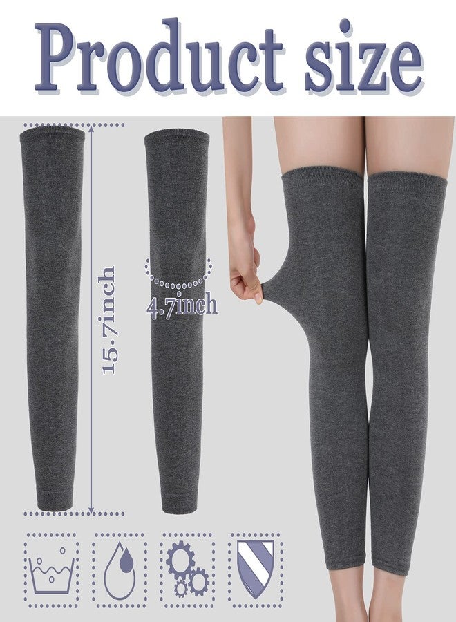 Geyoga 3 Pairs Knee Warmers for Women Men Arthritic Leg Warmer Comfortable Compression Knee Sleeve Braces Pad Cycling Ski Running Leg Supports - Image 3