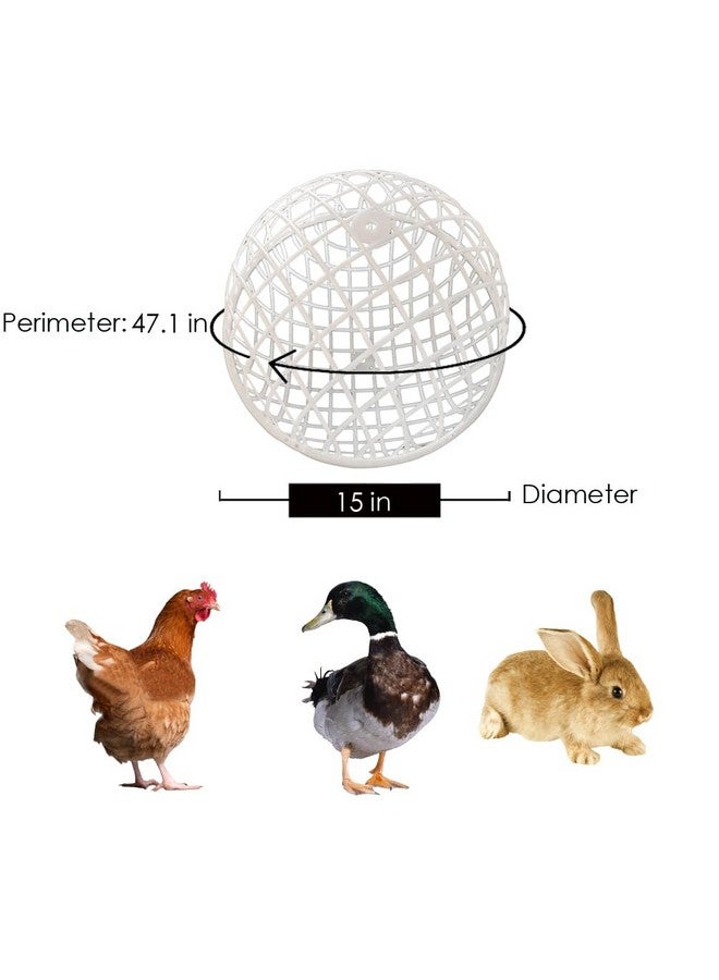 CalorMixs 15.7" Ball-Shaped Movable Chicken Coop,Pigeon Rabbit Duck Safe Walking Net,Preventing Trampled by Horse,Predation by Eagles,Wolves,Dog Bites.Pet Removable Prevent Harassment Safety Hutch - Image 4