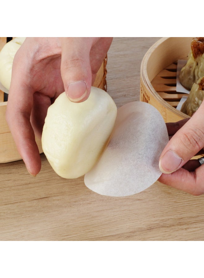 Steamer Paper Steamed Buns Steamed Buns Mat Non-stick Household Food Grade Disposable Special Bread Pad Paper-Specifications:Round 7cm500 Sheets - Image 4